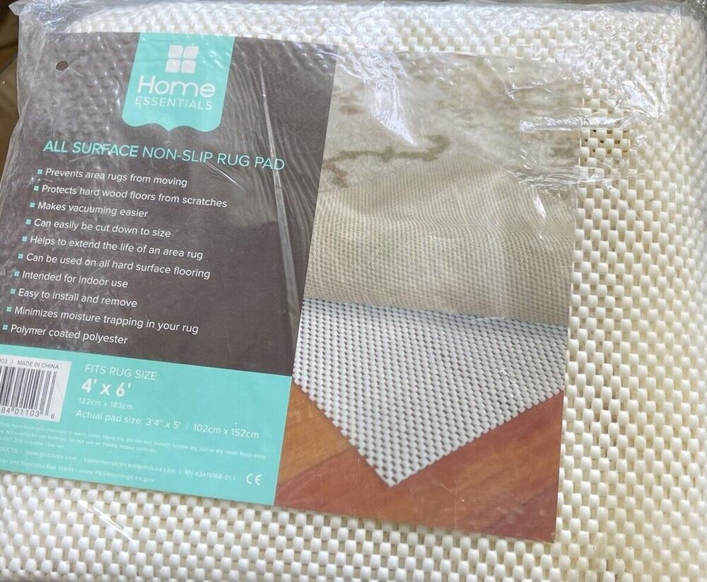 Non Slip Rug Pad All Surface 4'x6' Home Essentials Home Decor New